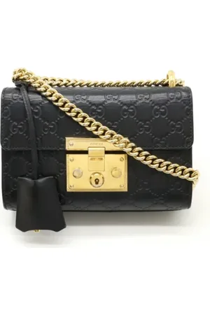 Gucci Pre-owned, Dame, Sort, ONE SIZE, Uld, Pre-owned Laeder gucci-tasker
