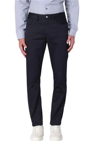 Armani Exchange Bukser, Herre, Blå, W30, Bomuld, Grønne Slim Fit Bomuld Bukser