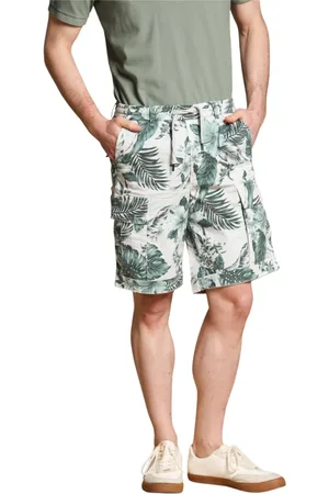 Masons Shorts, Herre, Flerfarvet, XS, Bomuld, Cargo Bermuda med Hawaii Print