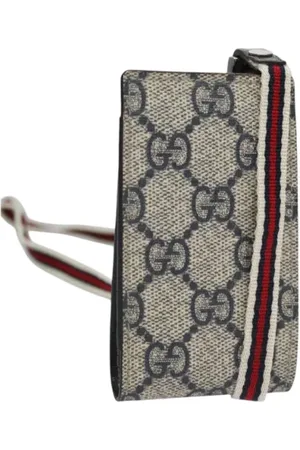 Gucci Pre-owned, Dame, Blå, ONE SIZE, Uld, Pre-owned Laeder pouches
