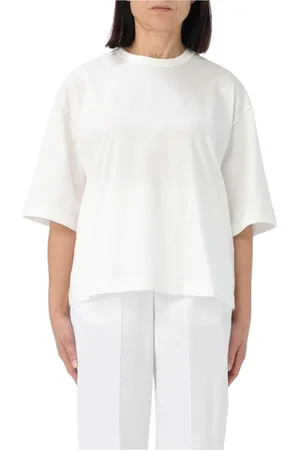 Fabiana Filippi Top, Dame, Hvid, M, Bomuld, Sort Box T-Shirt Kvinder Elegant