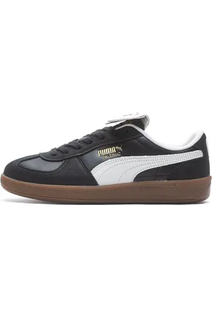 PUMA Sko, Herre, Sort, 38 1/2 EU, Uld, Premium Sort Varm Hvid Sneakers