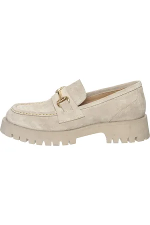 CESARE GASPARI Sko, Dame, , 40 EU, Uld, Luxe Glide Gold-Bit Loafers Josephine