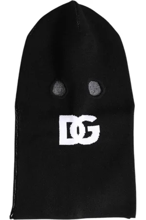 Dolce & Gabbana Tilbehør, Dame, Sort, ONE SIZE, Cashmere, Luksuriøs Cashmere Ski Maske Balaclava