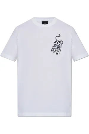 Paul Smith Top, Herre, Hvid, XL, Bomuld, T-shirt med tryk