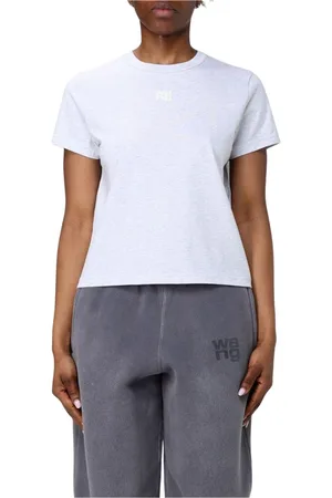 Alexander Wang Top, Dame, Grå, M, Bomuld, Sort Bomuld Jersey T-Shirt