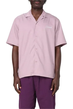 Carhartt Skjorte, Herre, Lyserød, XL, Bomuld, Lilla Afslappet Pasform Skjorte