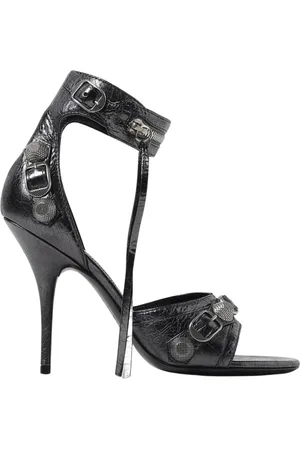 Balenciaga Sko, Dame, Grå, 38 EU, Grå Zip Sandal Hæle