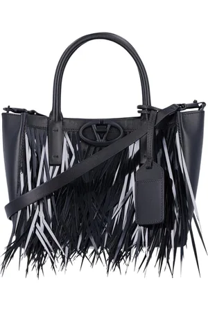 VALENTINO GARAVANI Taske, Dame, Sort, ONE SIZE, Uld, Sort Frynse Mini Taske