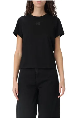 Alexander Wang Top, Dame, Sort, S, Bomuld, Sort Crew Neck T-Shirt