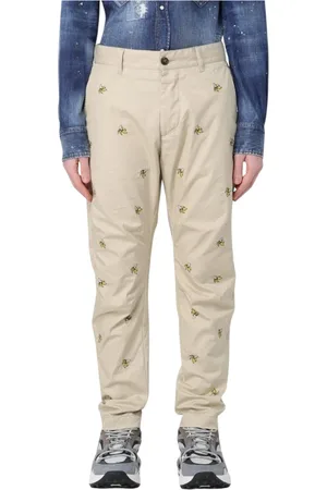 Dsquared2 Bukser, Herre, , XL, Bomuld, Broderede Afslappede Bukser