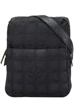 CHANEL Pre-owned, Dame, Sort, ONE SIZE, Uld, Pre-owned Canvas crossbody-tasker
