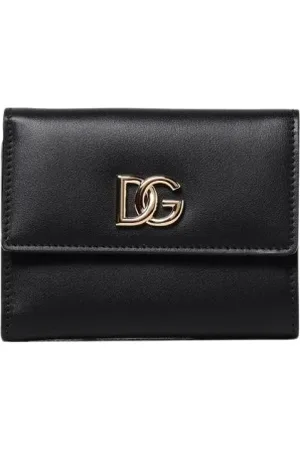Dolce & Gabbana Tilbehør, Dame, Sort, ONE SIZE, Læder, Sort læderpung til kvinder
