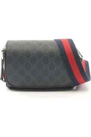 Gucci Pre-owned, Dame, Grå, ONE SIZE, Uld, Pre-owned Canvas crossbody-tasker