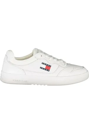 Tommy Hilfiger Sko, Herre, Hvid, 45 EU, Polyester, Hvide Snøresko til Mænd