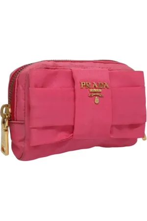 Prada Pre-owned, Dame, Lyserød, ONE SIZE, Nylon, Pre-owned nylon pouches