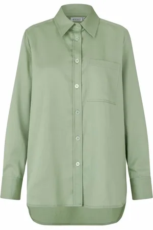 Masai Bluser & Skjorter, Dame, Grøn, XS, Uld, Stilfuld Skjorte Frosty