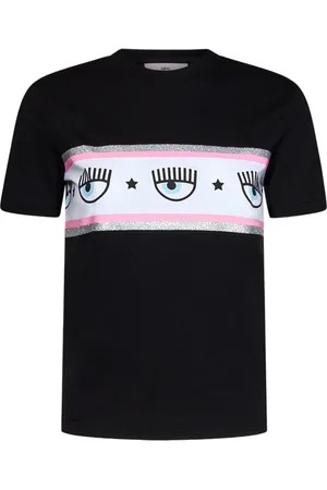 Chiara Ferragni Top, Dame, Sort, XS, Bomuld, Kortærmet T-shirt