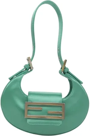 Fendi Pre-owned, Dame, Grøn, ONE SIZE, Satin, Pre-owned Satin hndtasker
