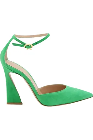 Gianvito Rossi Sko, Dame, Grøn, 36 EU, Suede, Grøn Suede Ankelrem Hæle