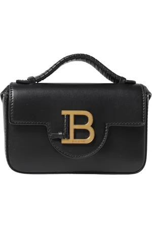 Balmain Taske, Dame, Sort, ONE SIZE, Læder, Mini Læder TopHåndtaske