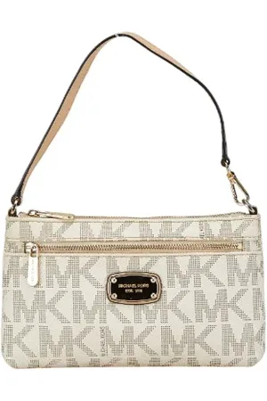 Michael Kors Pre-owned, Dame, Hvid, ONE SIZE, Tyl, Pre-owned Plast hndtasker