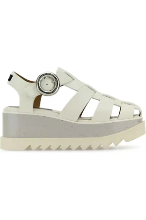 Stella McCartney Sko, Dame, Hvid, 38 EU, Hvide Elyse Platform Sandaler