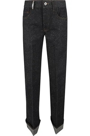 Burberry Jeans, Dame, Blå, W28, Uld, Blå Stilfulde Bukser