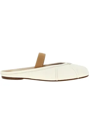 Maison Margiela Sko, Dame, Hvid, 40 EU, Uld, Sort SplitToe Ballet Flats