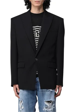 Balmain Jakke, Herre, Sort, M, Uld, Skarp Sort Uldblazer