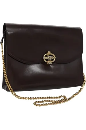 Gucci Pre-owned, Dame, Brun, ONE SIZE, Uld, Pre-owned Laeder gucci-tasker