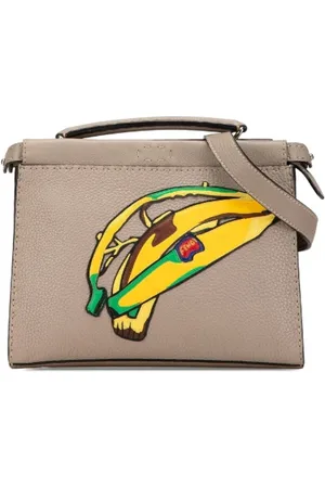 Fendi Pre-owned, Dame, Grå, ONE SIZE, Tyl, Pre-owned Laeder hndtasker