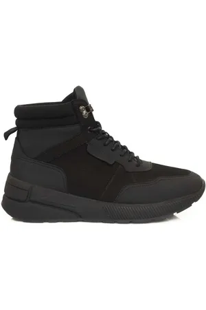 Cerruti 1881 Sko, Herre, Sort, 41 EU, Læder, Sort Læder High Top Sneaker