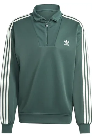 adidas Sweathshirts & Hoodies, Herre, Grøn, S, Bomuld, Tragt Hals Track Top Mineral Grøn