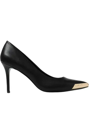 VERSACE Sko, Dame, Sort, 39 EU, Læder, Sorte Stiletto Pumps Elegant Stil