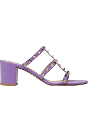 VALENTINO GARAVANI Sko, Dame, Lilla, 40 EU, Læder, Blush Pink Hælede Sandaler