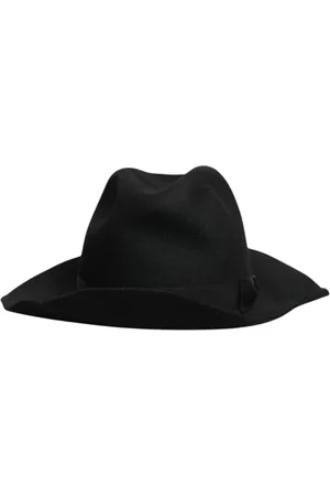Dolce & Gabbana Tilbehør, Dame, Sort, 57 CM, Sort bredskygget Trilby Fedora Hat