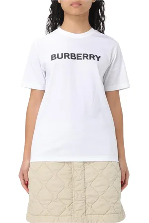 Burberry Top, Dame, Hvid, 2XS, Bomuld, Klassisk Hvid Kortærmet T-shirt