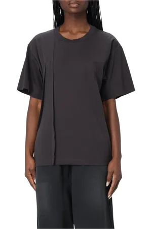 Maison Margiela Top, Dame, Sort, M, Bomuld, Sorte Seam Detail T-Shirt