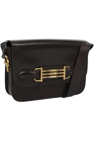 Céline Pre-owned, Dame, Brun, ONE SIZE, Uld, Pre-owned Laeder celine-tasker