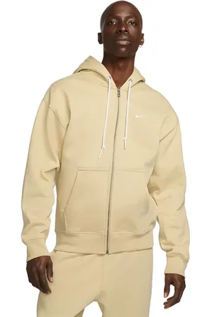 Nike Sweathshirts & Hoodies, Herre, Gul, L, Uld, Guld Full Zip Hoodie med Swoosh