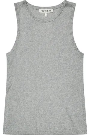 Munthe Top, Dame, Grå, M, Polyester, Elegant Glimmer Tank Top