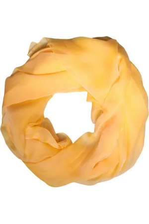 Dolce & Gabbana Tilbehør, Dame, Gul, ONE SIZE, Luksuriøst Silke Logo Wrap Sjal Tørklæde