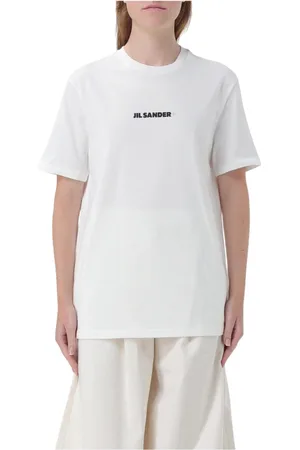 Jil Sander Top, Dame, Hvid, XS, Minimalist Logo Tee til Kvinder