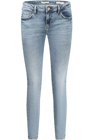 Guess Jeans, Dame, Blå, W31 L30, Bomuld, Blå Bomuld Skinny Mid Jeans Kvinder