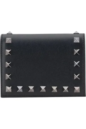 VALENTINO GARAVANI Tilbehør, Dame, Sort, ONE SIZE, Læder, Sort Rockstud Læderpung