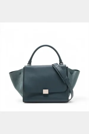 Céline Pre-owned, Dame, Blå, ONE SIZE, Uld, Pre-owned Laeder celine-tasker
