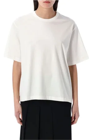 STUDIO NICHOLSON Top, Dame, Hvid, 5XL, Uld, Sort Oversized Tee, Afslappet Pasform