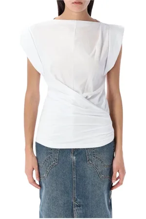 Isabel Marant Top, Dame, Hvid, M, Bomuld, Ivory Boat Neck Top