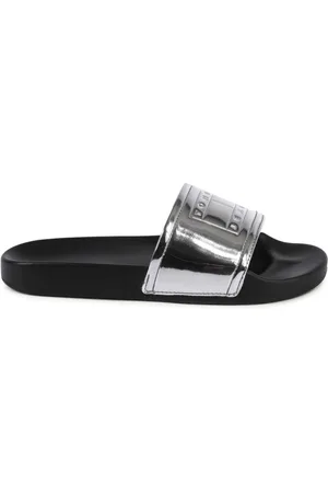 Tommy Hilfiger Sko, Dame, Grå, 42 EU, Sorte Slide Sandaler til Kvinder